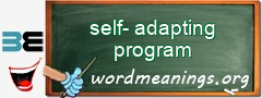 WordMeaning blackboard for self-adapting program